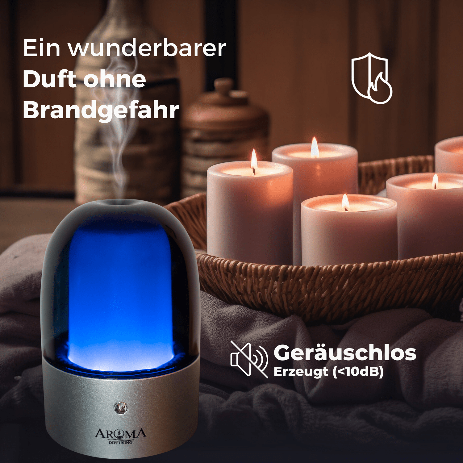 Aromadiffusing Aroma Diffusor keine Hitze Feuer Duftkerze Alternative