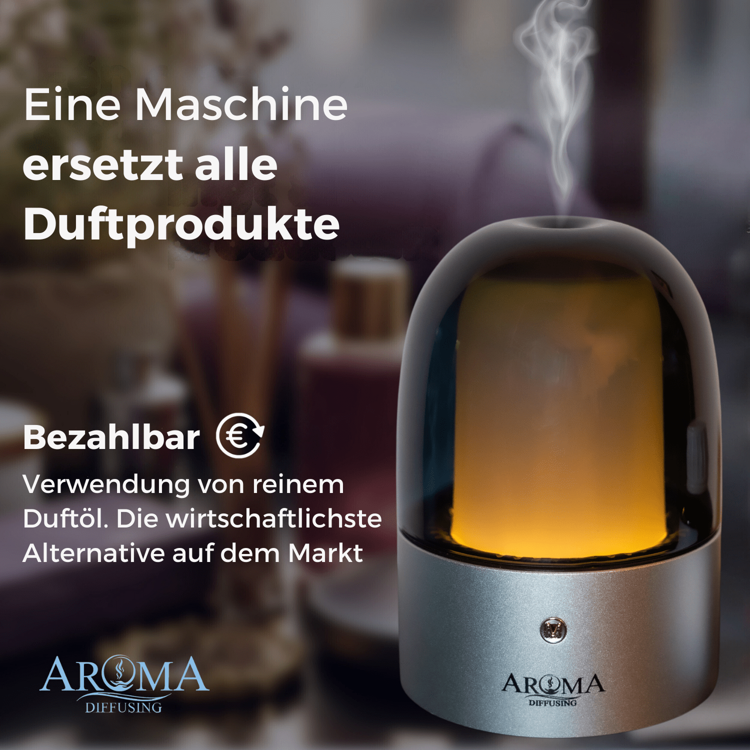 Minimalistischer professioneller Aromadiffusor, der alle anderen Duftprodukte ersetzt