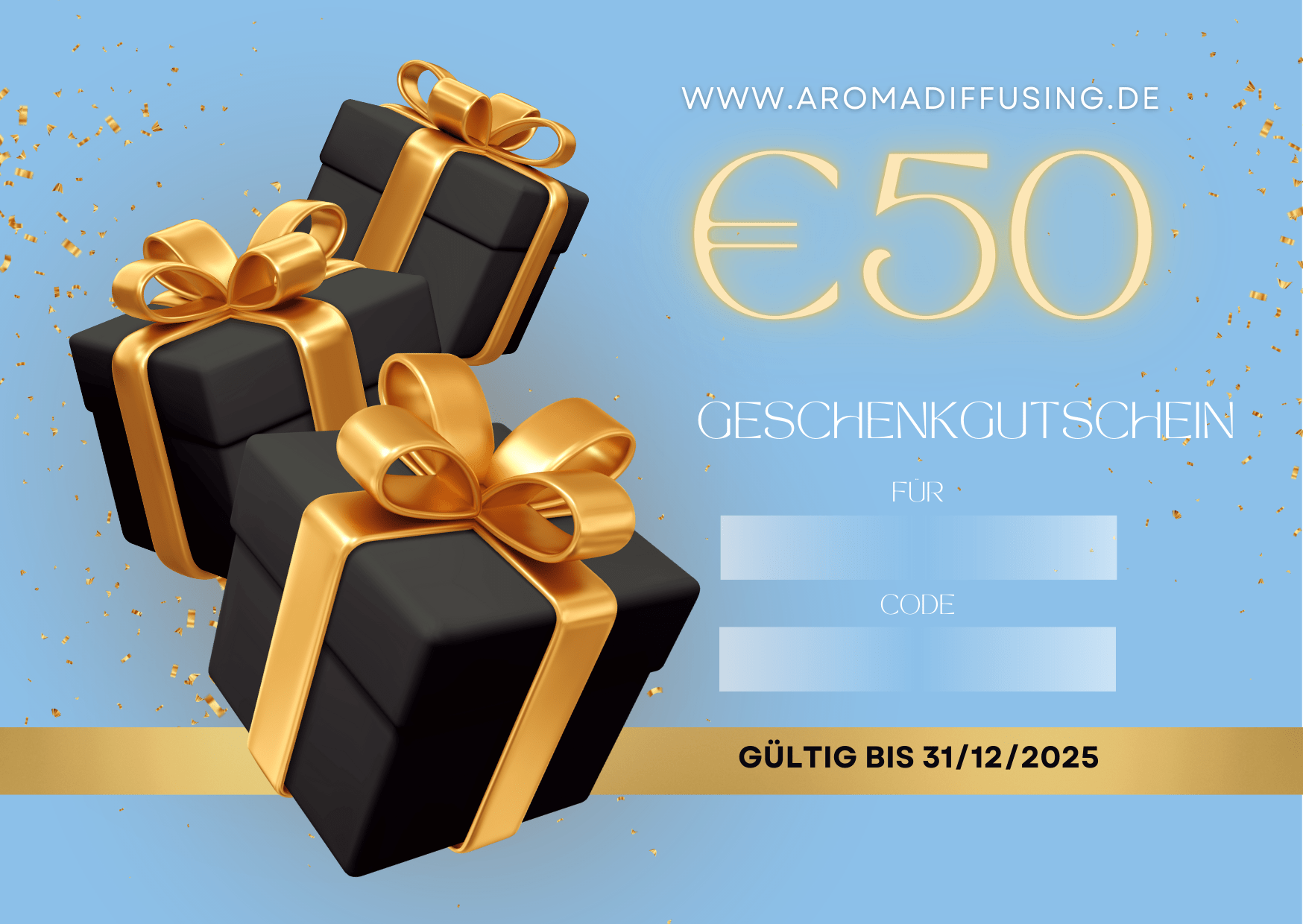 AromaDiffusing Geschenkgutschein €50 - AromaDiffusing