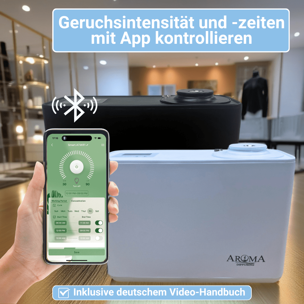 Aroma Diffusing Duft Maschine Smart 200m2 Stand Alone Wifi App Kontrolle Duft Nachfüllung