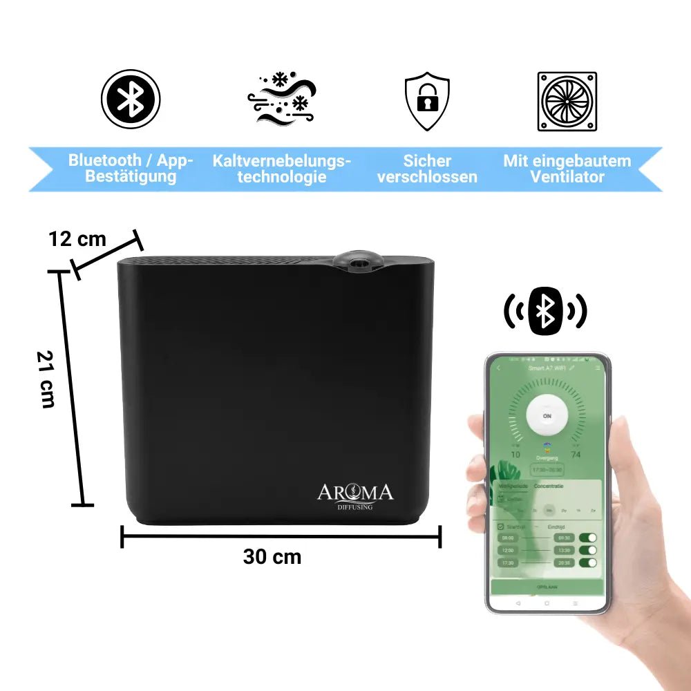 WLAN-fähiger Smart Aroma Diffusor für ätherische Öle, ideal für Räume bis zu 200 m²